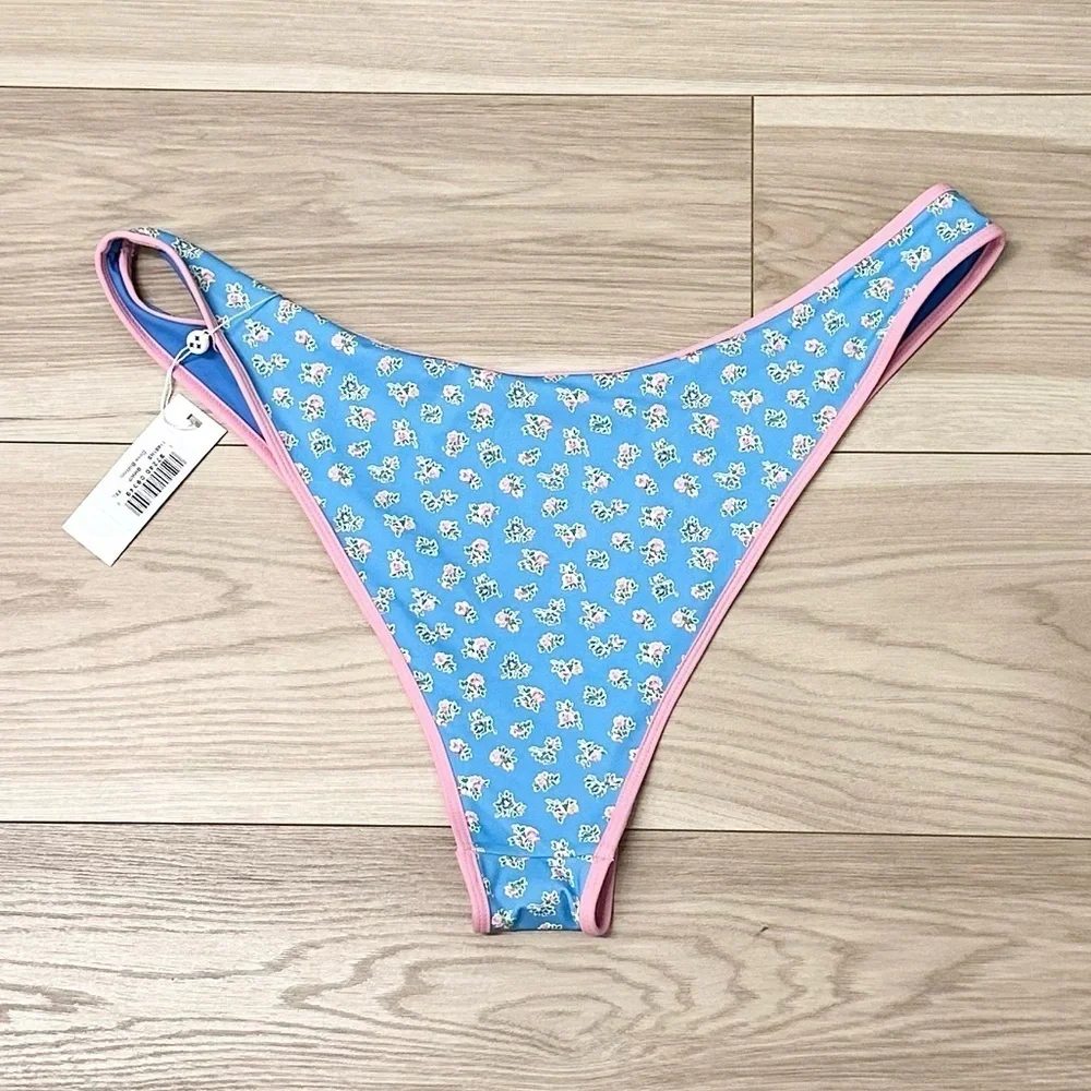 NWT Frankies Bikinis Women’s Dove Classic Floral Bikini Bottom